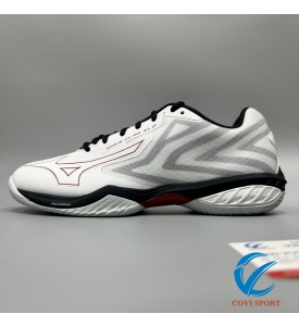 Giày Cầu Lông Mizuno Wave Claw EL 2 Chính Hãng (Trắng đỏ xám - 71GA228051) New 2024