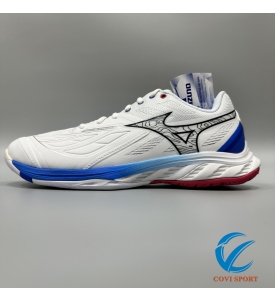 Giày Cầu Lông Mizuno Wave Fang 2 Chính Hãng (Trắng Xanh - 71GA231330) New 2024